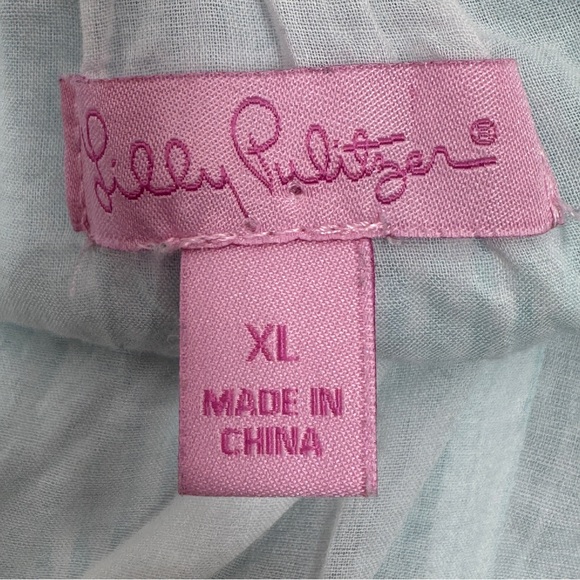 Lilly Pulitzer Mimosa Seersucker‎ Striped Mini Skirt Aqua Teal Blue White XL - Picture 10 of 13